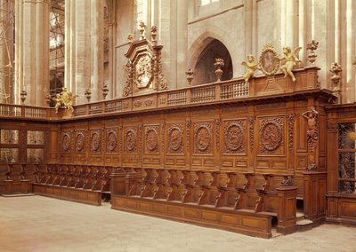 Choir Stalls with Medallions Illustrating the Life of St. Dominic, 1681-92 by Vincent Funel